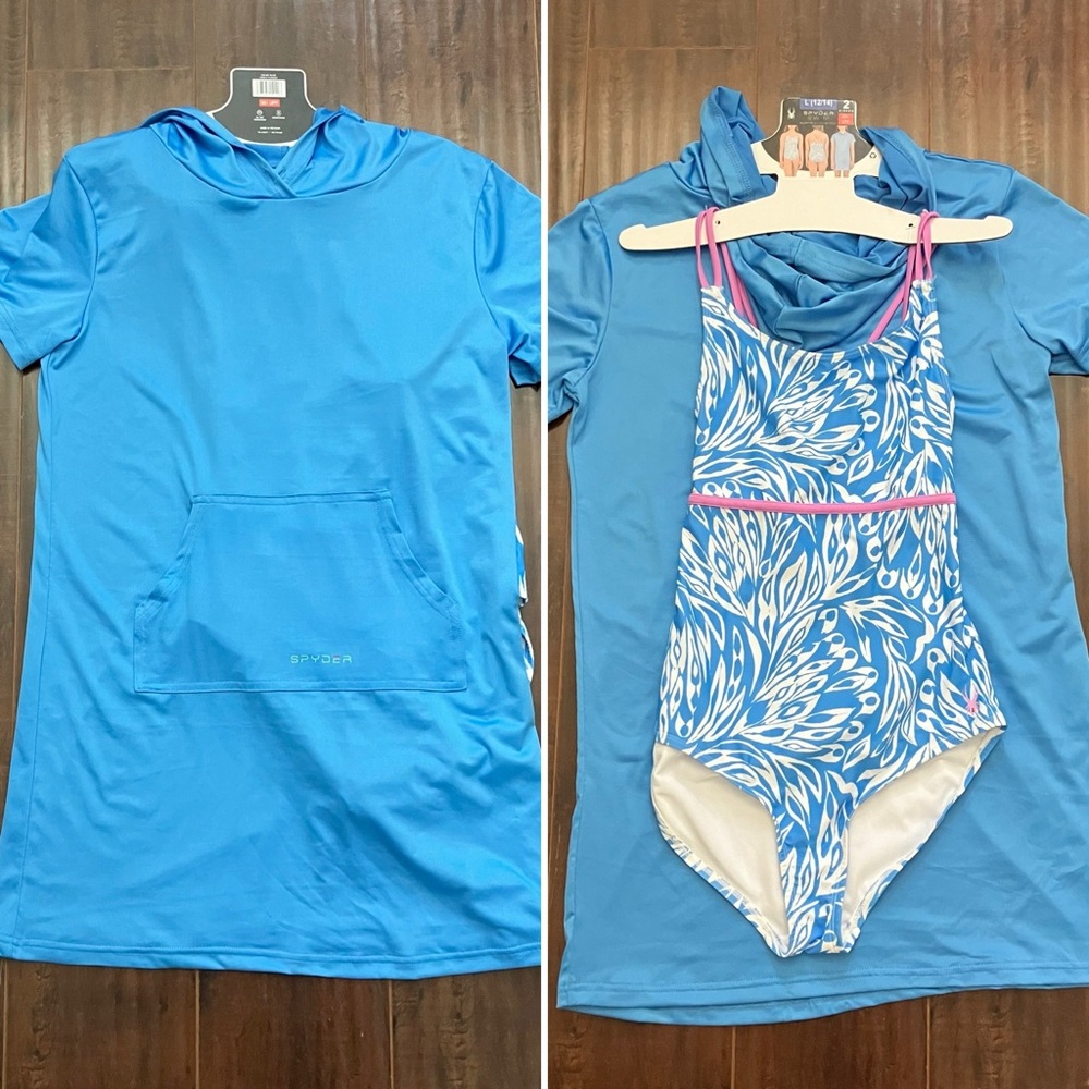 Spyder Girl's Swimsuit and Cover - L (14/16)